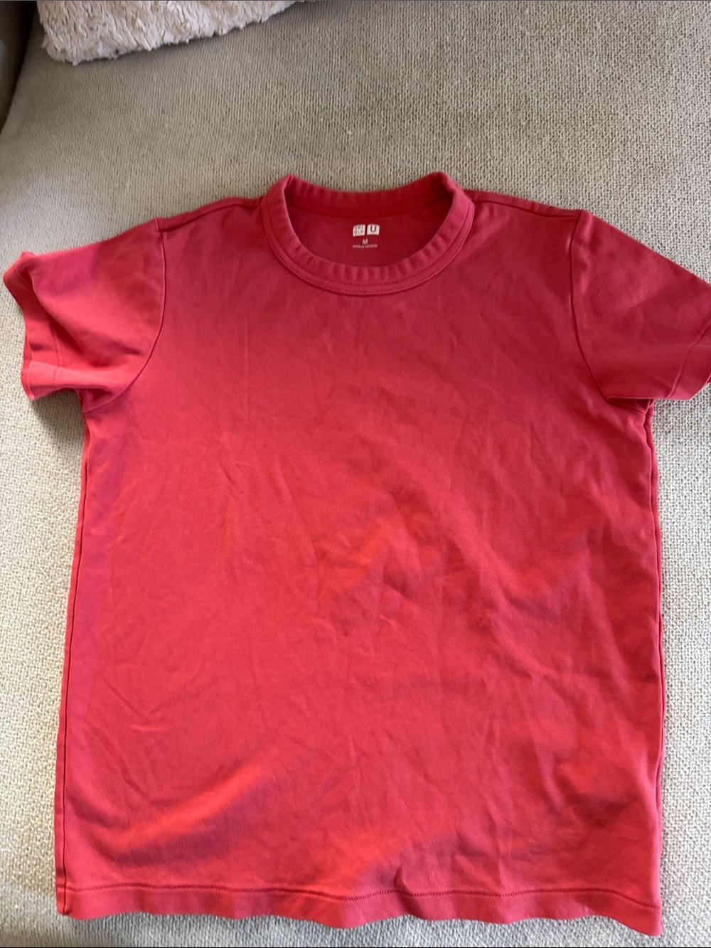 Uniqlo Red Short-Sleeve Crewneck Tee